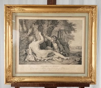 une photo d'un tableau représentant une femme et un homme