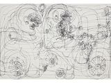 an image of a drawing of a group of people on a motorcycle