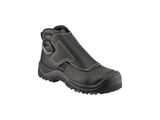 chaussures sans lacets en cuir noir pour homme, avec semelles extérieures en caoutchouc