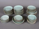 a lot of plates stacked on top of each other