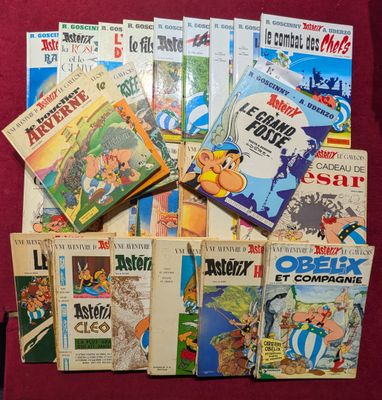 beaucoup de bandes dessinées posées sur une table rouge