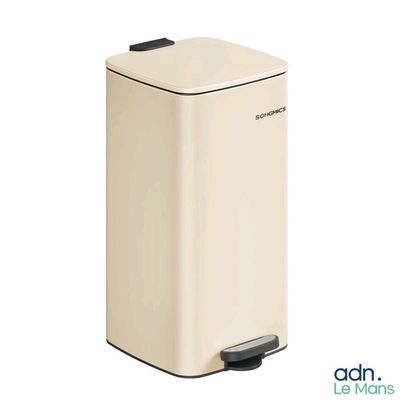 an image of a white trash can on a white background