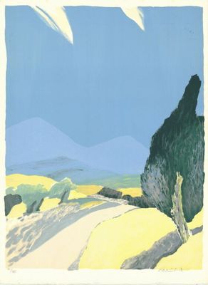 Roger Mühl (1929-2008) - Route de Provence, Lithographie ori…