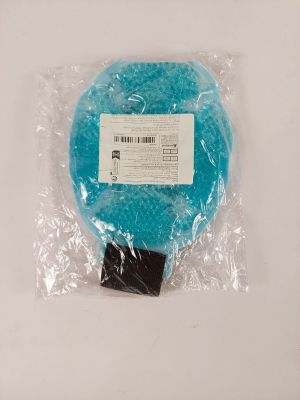 a close up of a plastic bag with a blue substance in it