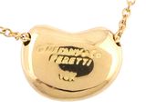 gold plated necklace with a smiley face on a gold chain