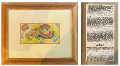 deux images encadrées, l'une représentant un tableau et l'autre un poème, accrochées au mur