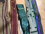 a lot of different types of luggage on the floor