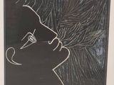 drawing of a man with a cigarette in his mouth
