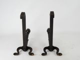 pair of antique cast iron bookends with scroll handles
