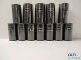lot de 12 verres à pied en verre noir avec couvercles