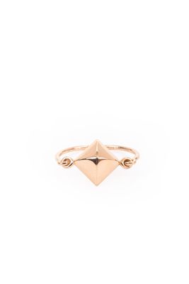 rose gold pyramid ring