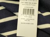 a close up of a striped shirt with a price tag on it