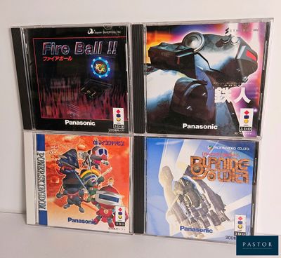 four different video games on the table