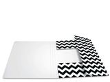 black and white zigzag paper on a white background