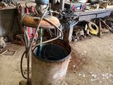 a bucket that is sitting in the middle of a room