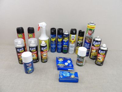 many different types of cleaning products on the table