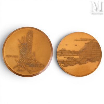 MATHIEU Georges (1921-2012) Médaille en bronze