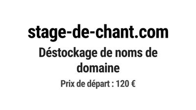 Nom de domaine stage-de-chant.com.