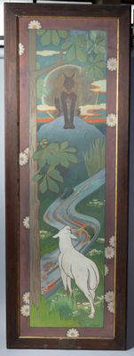 une image d'un tableau sur le mur d'une pièce