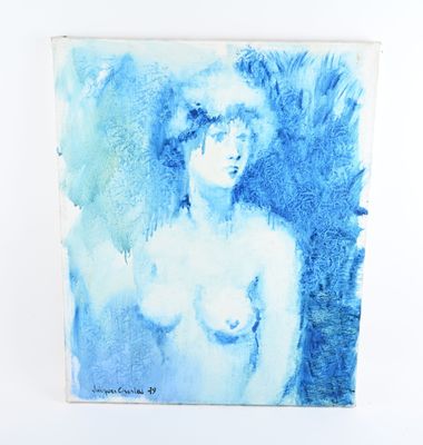 une peinture représentant une femme tenant un bébé dans ses bras