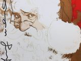 a painting of a man with a beard and glasses