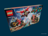 a box of legos with a picture of a car and a motorcycle