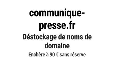 Nom de domaine communique-presse.