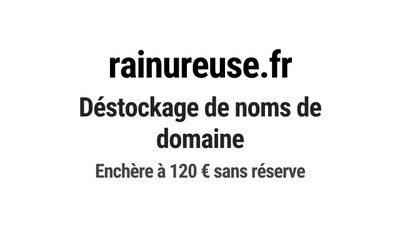 Nom de domaine rainureuse.fr. Catégorie: Construction et BTP…