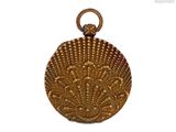 an image of a gold purse on a white background