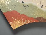 an image of a close up of a paper with a painting on it