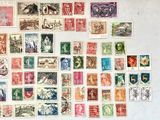 many different stamps on the wall of this room