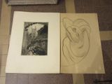 deux dessins posés côte à côte sur le sol