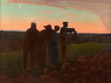 an image of a painting of a group of people standing in a field