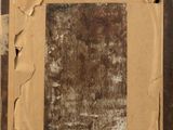 an old picture of a piece of paper with a picture on it