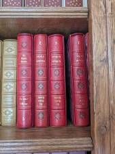 de nombreux livres qui se trouvent sur une étagère dans la pièce