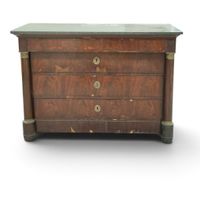 COMMODE en acajou et placage d'acajou, ouvrant à quatre tiro… (photo 2)