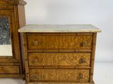 two pieces of furniture including a dresser, mirror, and mirror