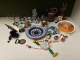 a table with a lot of different items on it