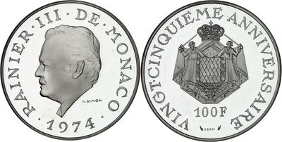 two coins with the image of a man and a woman on them