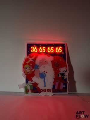 Enseigne lumineuse Le téléphone du Père Noël Dimensions : 52…