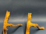 pair of antique brass wall brackets