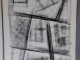 a black and white drawing on a piece of paper
