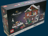 une boîte de Lego contenant une scène de Noël