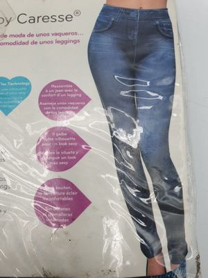SLIMMING JEANS BY CARESSE - Legging effet jean - Taille L-XL…