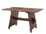 l'image d'une table en bois sous laquelle se trouve une étagère