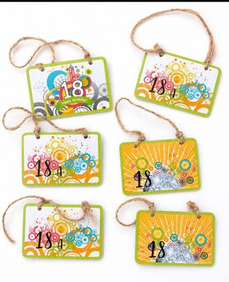 Lot de 240 petites pancartes anniversaire 18 ans avec cordon…