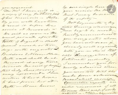 lettre manuscrite écrite à l'encre noire sur une feuille de papier