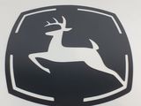 a picture of a deer logo on a tractor