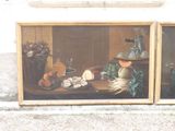 painting of a still life of fruit and vegetables on a window sill