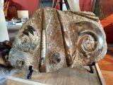 a sculpture of a fish that is sitting on a table
